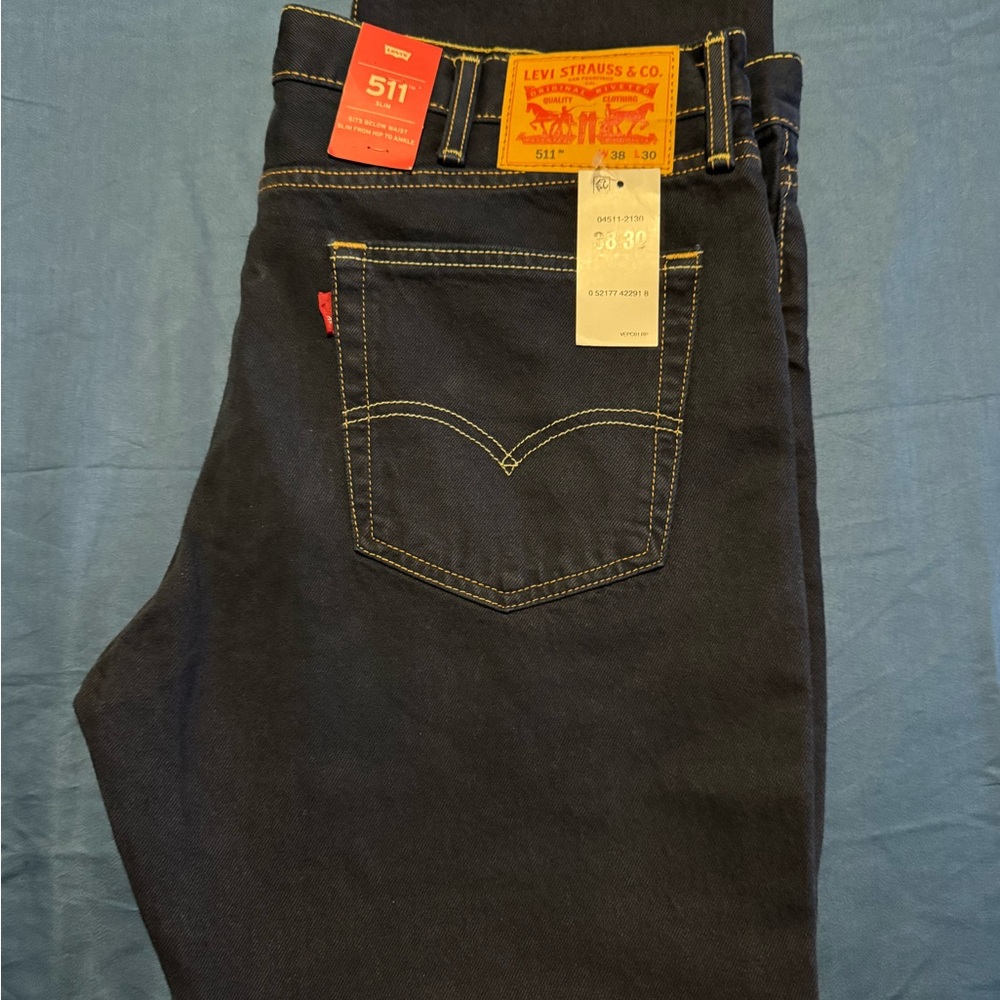 Levi's Men's Dark Blue Straight Jeans